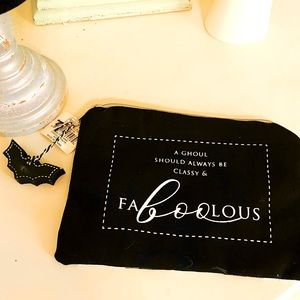 Gothic chic makeup bag NWT